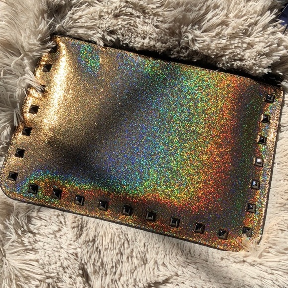 NWOT Rebecca Minkoff Gold Glitter Holographic Bag - Picture 4 of 13